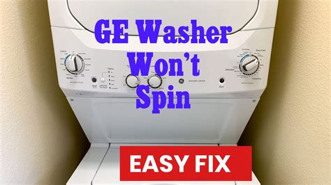 You should also look to see if any cogs are missing. . Ge washing machine wont spin